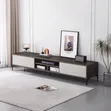 6ft TV Stand with Storage, Drawers & LED Lights - Black - 1