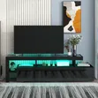TV Stand with Drawers and LED Lights - 6ft - 2