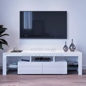 Brand New 6ft White TV Stand with Drawers & LED Lights