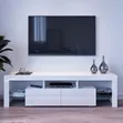 Brand New 6ft White TV Stand with Drawers & LED Lights - 2