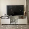 Modern 5ft TV Stand with Drawers and LED Lights - 1