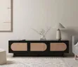 Wooden TV Stand Unit with Drawers and LED Lights - 6ft - 1