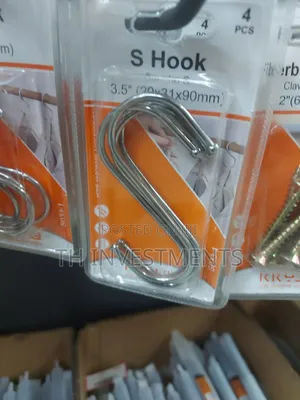 Metal S-Shape Hooks (4pcs) - Silver