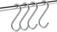 Metal S-Shape Hooks (4pcs) - Silver - 2
