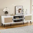 Brand New White Wooden TV Stand with Drawers & LED Lights - 1