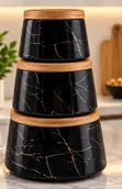3pc Pyramid Stackable Storage Jars - 1