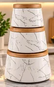 3pc Pyramid Stackable Storage Jars - 2