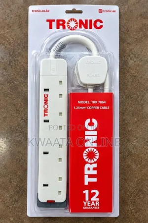 TRONIC 4-Way Universal Extension Socket with 1.25mm² Pure Copper Cable