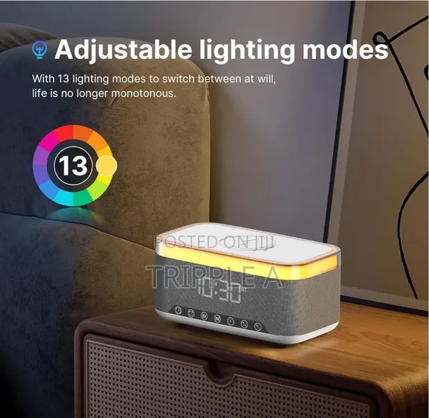 Multifunction Bluetooth Speaker Alarm Clock Wireless Charger - 1