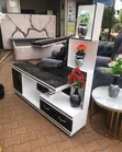 Modern White TV Stand Unit with Drawers & LED Lights (1.3m) - 1