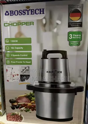 BOSSTECH 12L Electric Food Chopper & Meat Grinder - 1500W