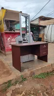 Modern Office Table in Coffee Brown - 2