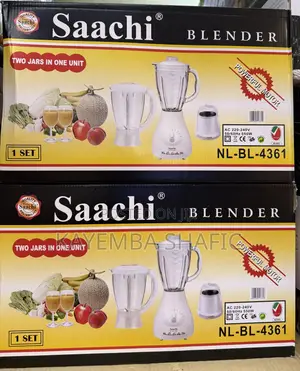 Saachi 3-in-1 Blender NL-BL-4361 with 2 Jars & Dry Grinder