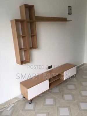Brown TV Stand Unit with Drawers & LED Lights (1.8m)