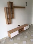 Brown TV Stand Unit with Drawers & LED Lights (1.8m) - 2