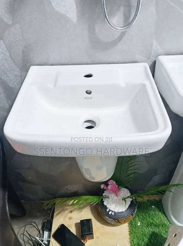 Golf Square Hand Basin Complete Set - Brand New - 1
