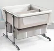 Baby Beside Crib, Twins Baby Bed Sleeper with Storage Basket - 1