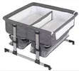 Baby Beside Crib, Twins Baby Bed Sleeper with Storage Basket - 2