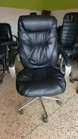 Executive Office Chair - Black Leather - 1
