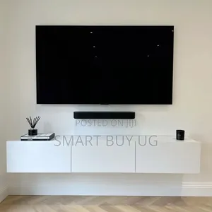 Brand New White TV Stand with Drawers & LED Lights