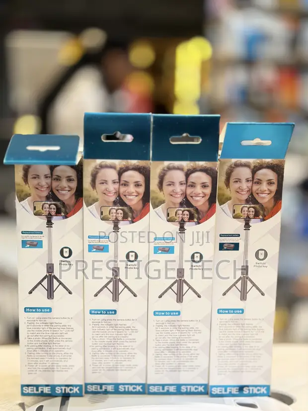 Plokama Live K8 Selfie Stick Tripod 1.3m with Bluetooth Remote - 1