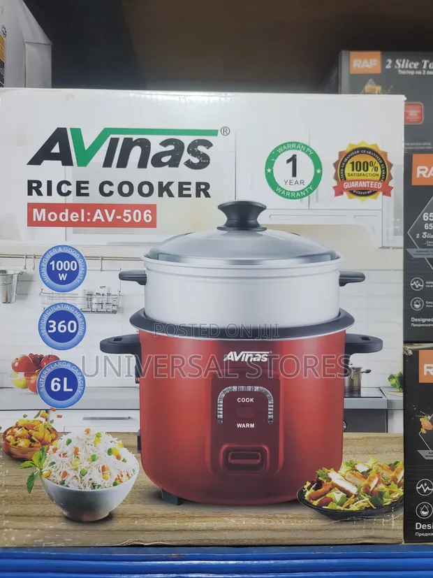 Avinas 6L Electric Rice Cooker and Food Steamer - 1
