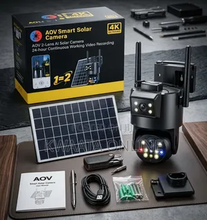 AOV 4K Ultra HD Dual-Lens 4G LTE Solar PTZ Security Camera