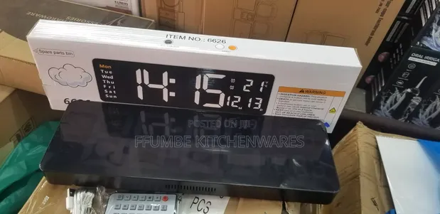 Digital Wall Clock with Remote Control - 1