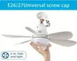 Modern White LED Ceiling Fan - 1