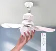 Modern White LED Ceiling Fan - 2