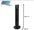 29 Inch Digiwave Branded Black Tower Fan - 1