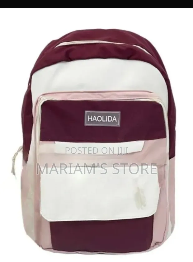 Haolida Color-Blocking School Backpack - 1