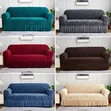 2 Seater Velvet Sofa Cover - Brown - 2