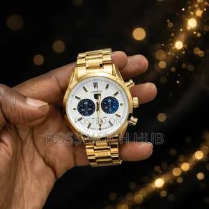 Carrera Gold Chronograph White Dial Watch