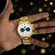 Carrera Gold Chronograph White Dial Watch - 2