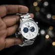 Carrera Silver Chronograph White Dial - Premium - 1