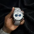 Carrera Silver Chronograph White Dial - Premium - 2