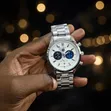 Carrera Silver Chronograph White Dial - Premium - 3