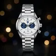 Carrera Silver Chronograph White Dial - Premium - 4