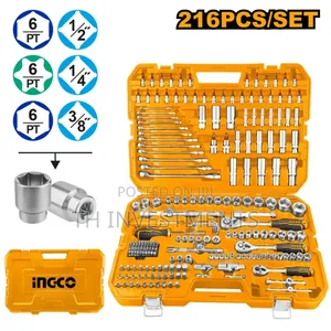 Ingco 216-Piece Combination Hand Tool Set HKTHP22161