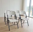 1 Piece Dining Folding Chair - White - 2
