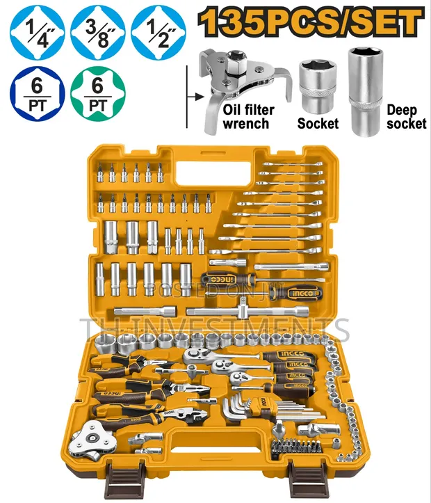 Ingco 135pcs Combination Hand Tool Set HKTHP21351 - 1
