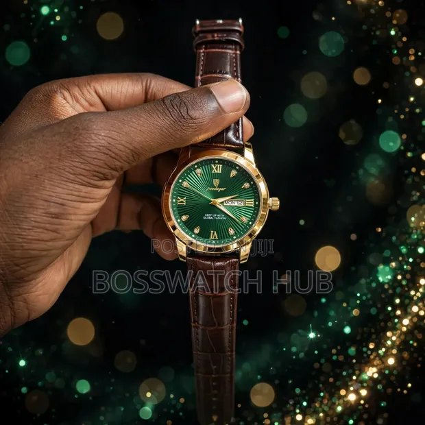 Poedagar Leather Strap Watch - 1