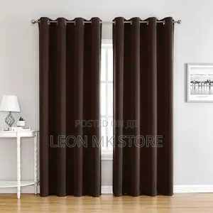 Charcoal Brown Blackout Curtains (300x200cm)
