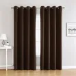 Charcoal Brown Blackout Curtains (300x200cm) - 1