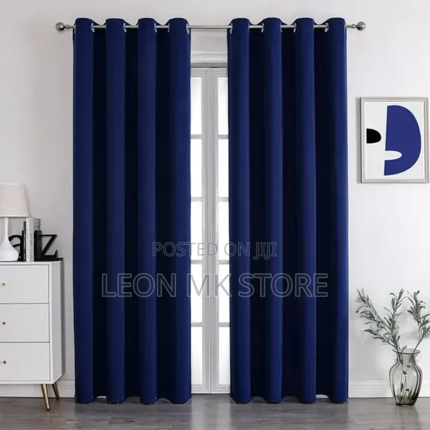 Royal Charcoal Eyelet Curtains (Set of 3) - 1
