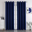 Royal Charcoal Eyelet Curtains (Set of 3) - 1