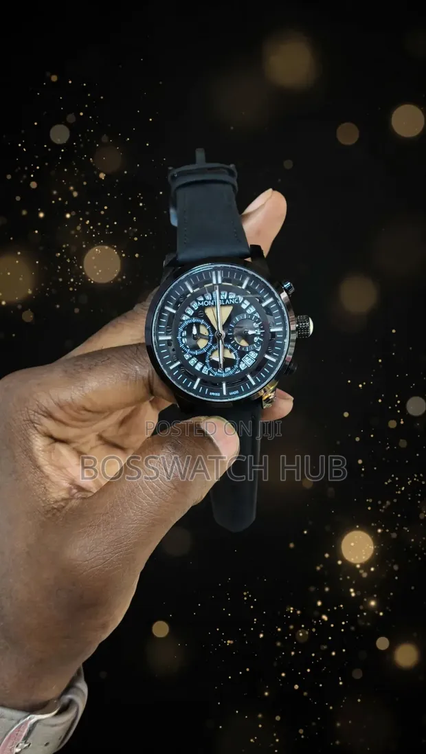 Montblanc Chronograph Watch - Black Leather - 1