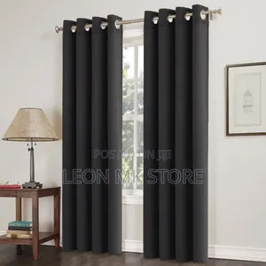 Luxury Floor-Length Eyelet Curtains - Charcoal Grey
