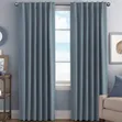 Minimalist Grey Eyelet Curtains (Set of 3) - 2